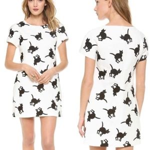 Elle Sasson Barry White Black Cat Mini Dress Size 36 Small